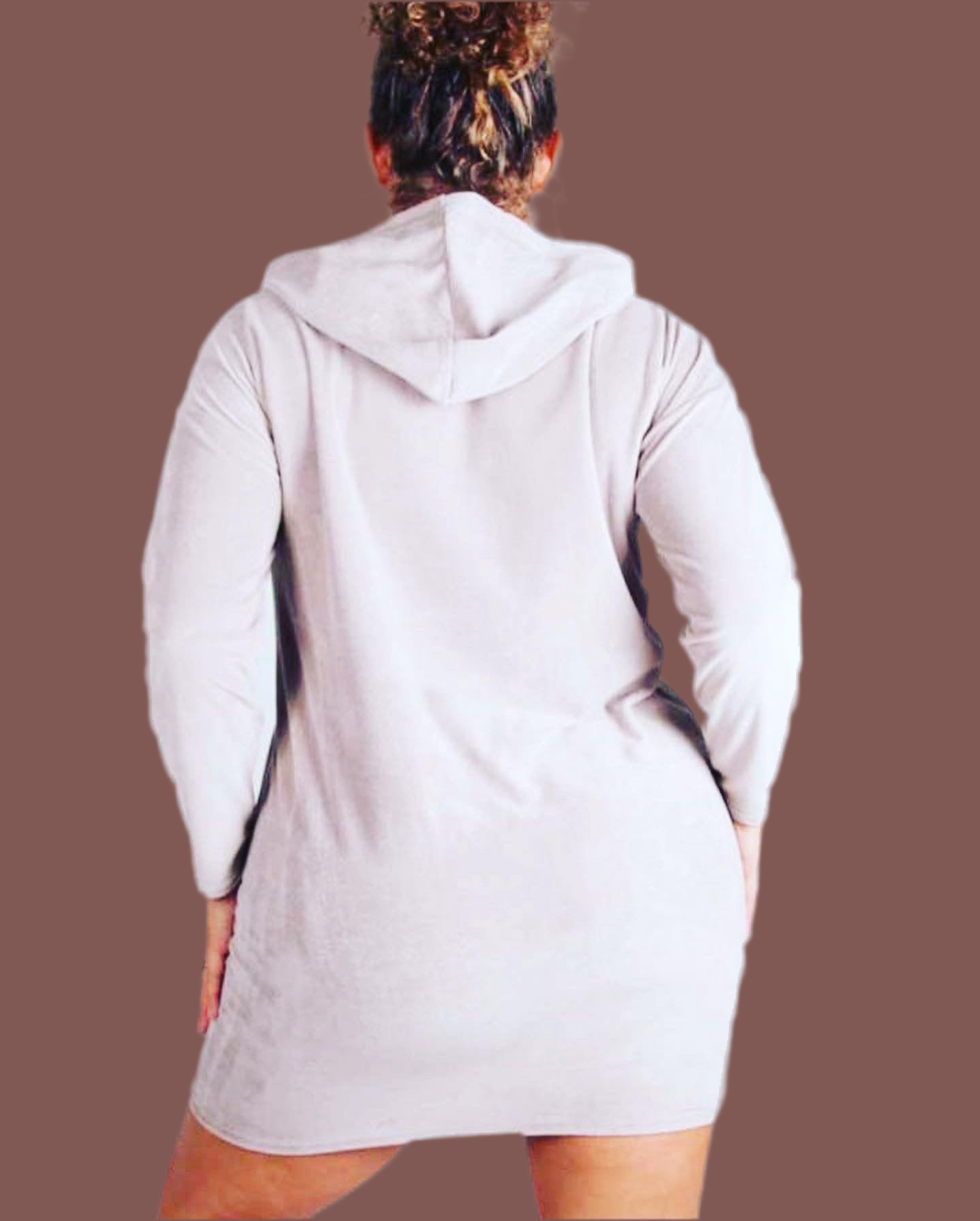 Abigail velour hooded dress