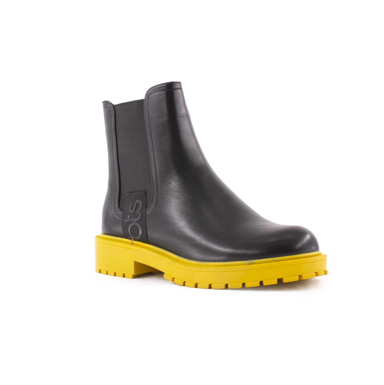 Kassandra Waxed Leather Look Boot (Yellow)